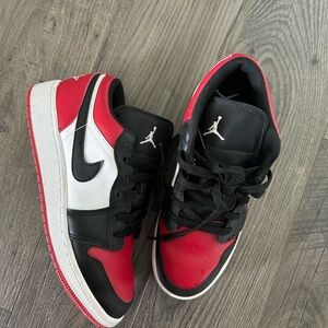 Air Jordan Black and Red Sneakers